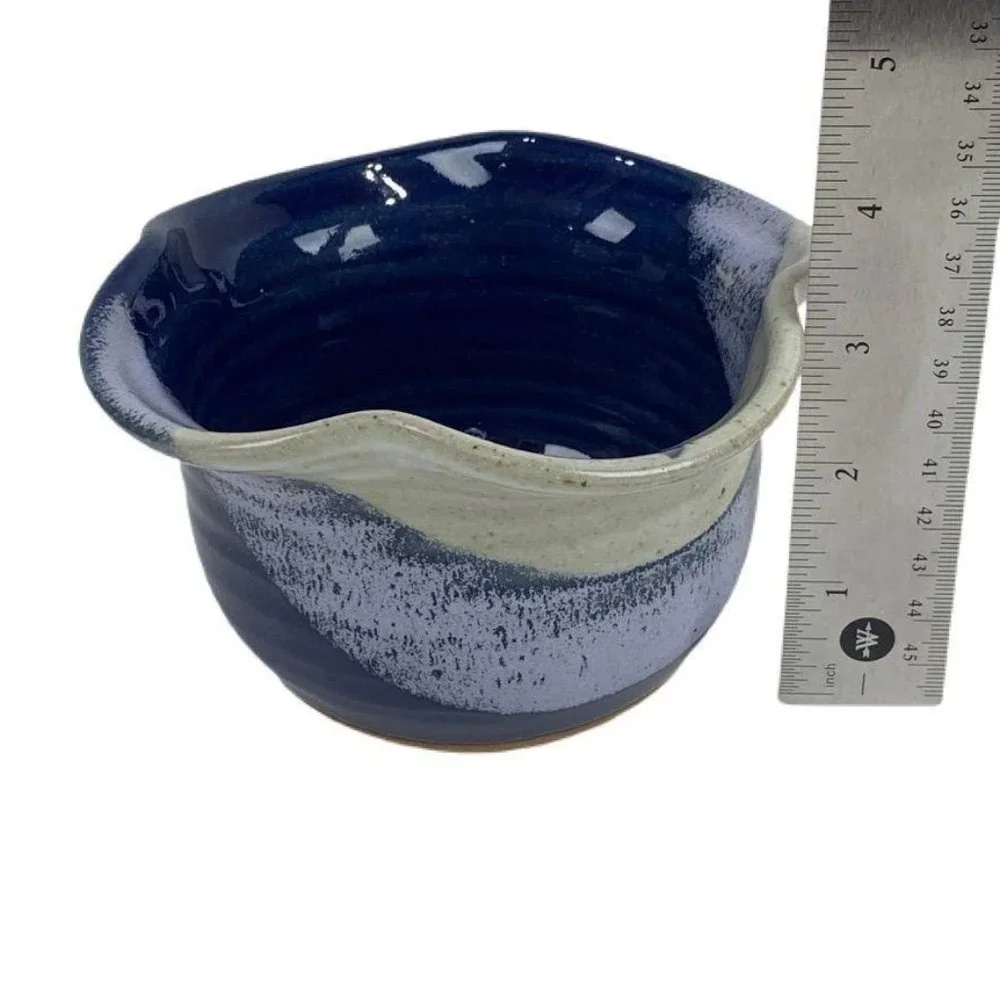 Pottery‎ Apple Baker Dip Dye Fluted Artist Stamped